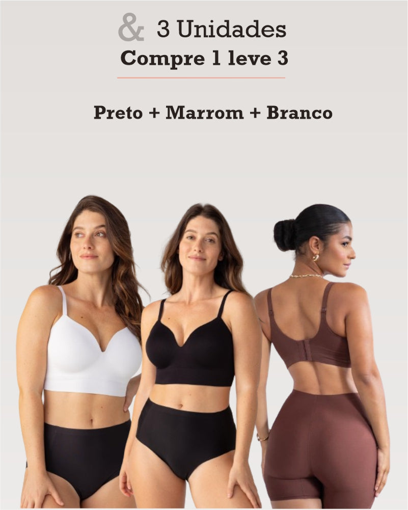 Kit 3 Sutiãs Modelador Libelle