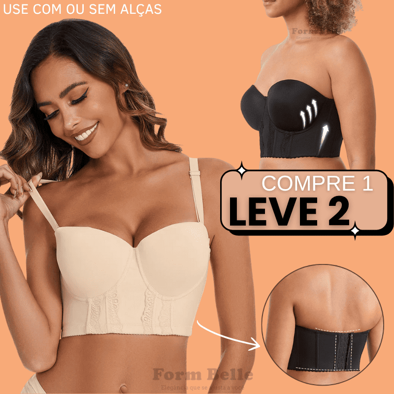 Kit 2 Sutiãs Corset Modelador + Alças Removíveis Grátis