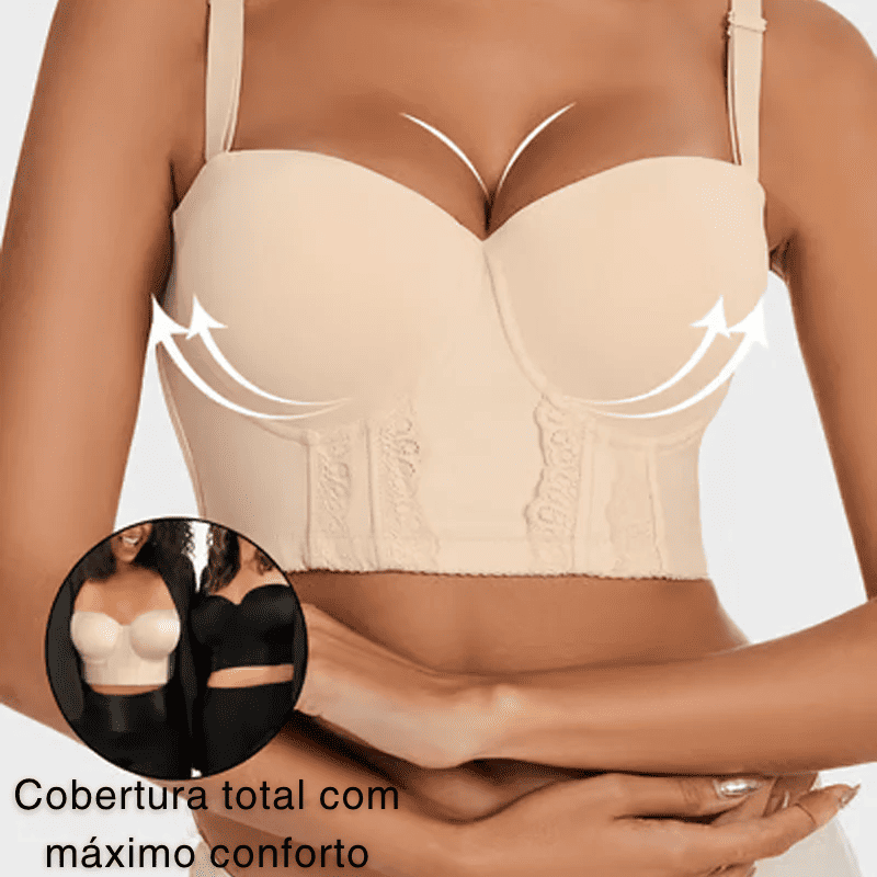Kit 2 Sutiãs Corset Modelador + Alças Removíveis Grátis