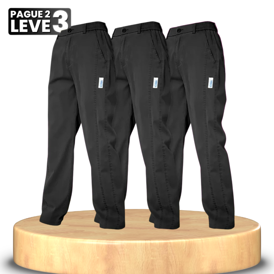 Kit 3 Calças Feminina Aurora - Malha de Seda Gelo e Poliéster